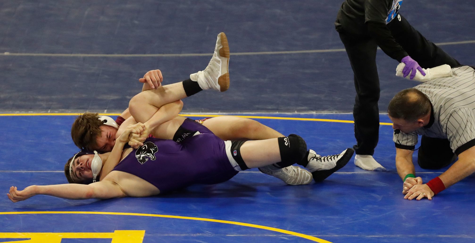 First round of state wrestling
